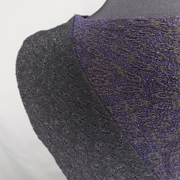 Reiss Dress Sleeveless Stretch Texture Sparkle Colorblock Wave Knit Sheath 8 - Picture 2 of 7